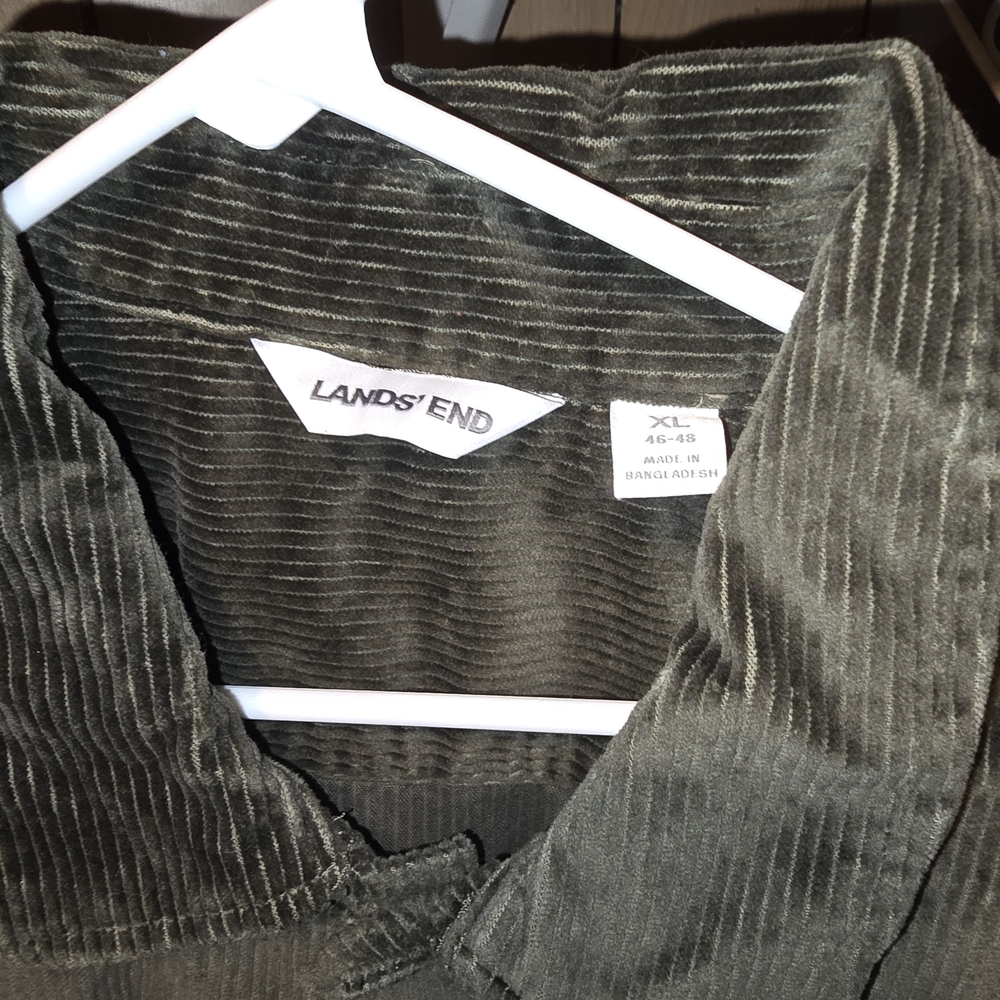 Lands' End Men's Olive Corduroy Jacket Xl - Picture 3 of 4